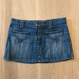 Frankie B. Denim Mini Skirt, Size 4